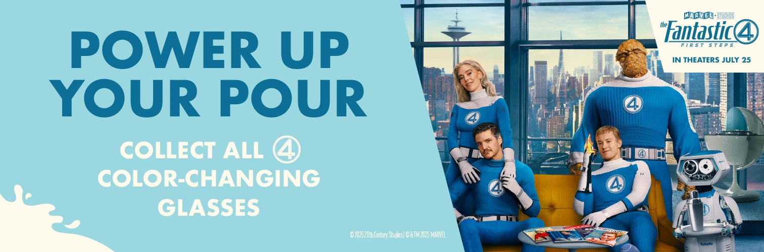 Milk Banner Featuring The Fantastic Four